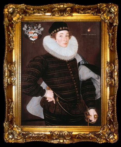 framed  Cornelis Ketel Richard Goodricke of Ribston, Yorkshire, ta009-2